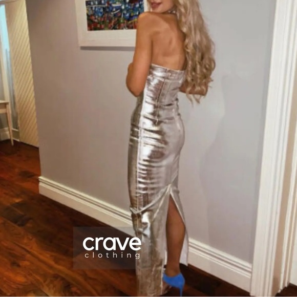 ZARA FITTED METALLIC DRESS - Picture 10 of 15